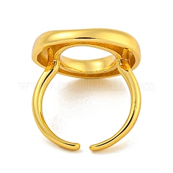 女性用真鍮カフリング  カドミウムフリー＆鉛フリー  18KGP本金メッキ  内径：18mm&nbsp;RJEW-E294-02G-03