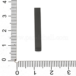 イオンプレーティング（IP）304ステンレスペンダント  長方形/棒  ブラック  28x4x4mm  穴：2mm&nbsp;STAS-J029-04B-A