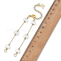 ABS Imitation Pearl Butterfly 304 Stainless Steel Bracelet Making&nbsp;AJEW-JB01650