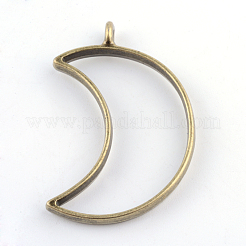 Rack Plating Alloy Open Back Bezel Pendants&nbsp;LS-PALLOY-S047-39F-FF