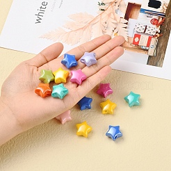 32Pcs 8 Colors Opaque Acrylic Beads&nbsp;MACR-YW0001-41