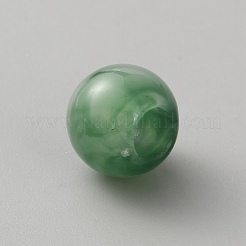 アクリルヨーロピアンビーズ  大穴ビーズ  ラウンド  グリーン  12x10mm  穴：5.5mm&nbsp;OACR-WH20022-005H