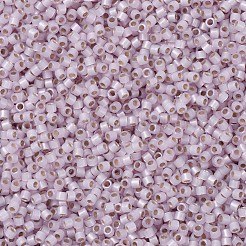 MIYUKIデリカビーズ  シリンダー  日本製シードビーズ  11/0  (db1457) シルバーラインのペールローズオパール  1.3x1.6mm  穴：0.8mm  約10000個/袋  50 G /袋&nbsp;SEED-X0054-DB1457