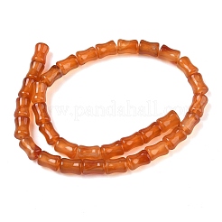 天然赤瑪瑙（染色・加熱）ビーズ連売り  竹の共同  12x8mm  穴：1.4mm  約33個/連  15.04''（38.2センチメートル）&nbsp;GG-CBA9281-C02-8x12mm