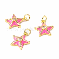 Rack Plating Brass Micro Pave Cubic Zirconia Pendants&nbsp;KK-H428-01G