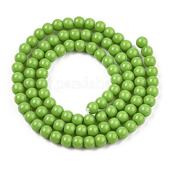 Opaque Solid Color Glass Beads Strands&nbsp;LS-GLAA-T032-P4mm-06