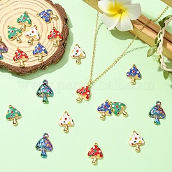 20Pcs 5 Styles Alloy Enamel Pendants&nbsp;ENAM-YW0009-49