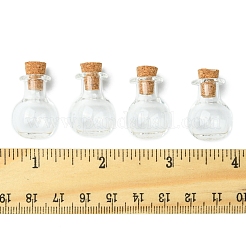 8 個のガラス瓶  ビーズコンテナ  コルク栓付き  ウィッシングボトル  透明  2.65x1.7cm  穴：0.6のCM  容量：4ml（0.13液量オンス）&nbsp;BOTT-FS0001-02