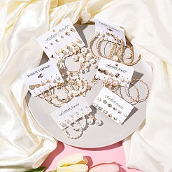 5 Sets 5 Style Alloy Earring Sets&nbsp;EJEW-FS0001-28