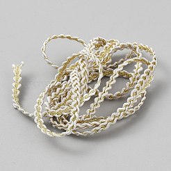ポリエステルキールレーストリム  洋服アクセサリー  ゴールド  1/8インチ（4mm）&nbsp;OCOR-WH0078-428B