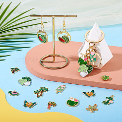 48Pcs 12 Styles Alloy Enamel Pendants&nbsp;ENAM-TA0002-95C