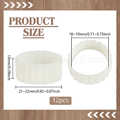 シリコン固定スリーブ12個  リング  ホワイト  10x21~22mm  内径：18~19mm&nbsp;FIND-FG0005-32