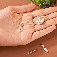 4 Sets 2 Styles Double 925 Sterling Silver Lobster Claw Clasps&nbsp;FIND-TA0002-22