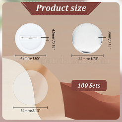 Flat Round Blank Badge Button Parts&nbsp;DIY-WH0430-387A