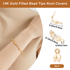 6Pcs Brass Bead Tips&nbsp;KK-BBC0013-75