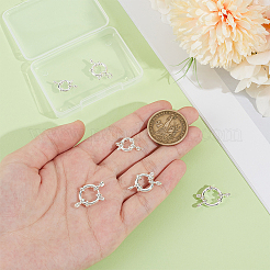 6個 3スタイル 304ステンレススチール スプリングリング留め金  リング  ステンレス鋼色  10~14x4mm  穴：2.5mm  2個/スタイル&nbsp;FIND-UN0061-27
