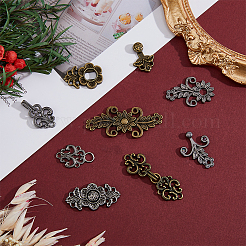 24Pcs 6 Styles Alloy Snap Lock Clasps&nbsp;FIND-DC0005-13