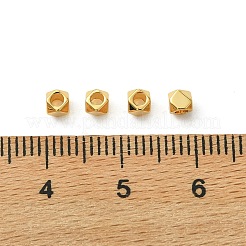 シェグレイスの真鍮ビーズ  カドミウムフリー＆ニッケルフリー＆鉛フリー  ポリゴン  18KGP本金メッキ  3x3x3mm  穴：1.6mm&nbsp;XGRPCN377-236G