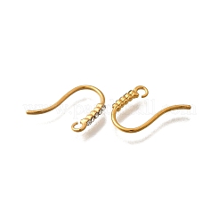 304ステンレススチールラインストーンピアスフック  DIYイヤリングアクセサリー  18KGP本金メッキ  14.5x13x1.5mm  穴：1.6mm&nbsp;STAS-D310-01G-02