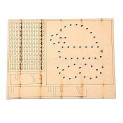大人のためのクリスマスをテーマにしたDIYネイルストリングアートキット  線を描く釘を描く  木製のステンシルと羊毛糸を含む  帽子模様  21x16x0.3cm&nbsp;DIY-P014-D02