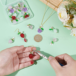 10Pcs 5 Colors Glass & Acrylic & Resin Pendants&nbsp;PALLOY-AR00014