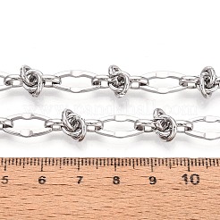 304ステンレススチール楕円リンクチェーン  溶接されていない  スプールで  ステンレス鋼色  14x7.5x1.4mm  10 m /ロール&nbsp;CHS-Q006-11P