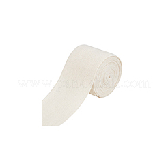 10mコットンヘリンボーンリボン  洋服アクセサリー  アンティークホワイト  3-1/8インチ（79mm）&nbsp;OCOR-BC0006-82