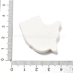 オペーク樹脂カボション  猫  ピンク  34x37x5.5mm&nbsp;CRES-I041-01C