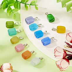 12Pcs 12 Colors Cat Eye Pendants&nbsp;CE-TA0001-04