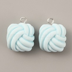 Opaque Resin Pendants&nbsp;RESI-WH0029-24P-02