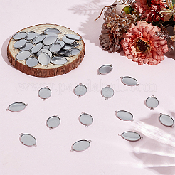 50Pcs 304 Stainless Steel Cabochon Connector Settings&nbsp;STAS-HY0001-87