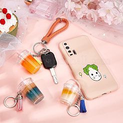 DIY 16pcs Milky Tea Themed Keychains Kits&nbsp;DIY-OC0005-62