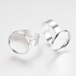 Adjustable Brass Ring Components&nbsp;KK-E476-S-NR