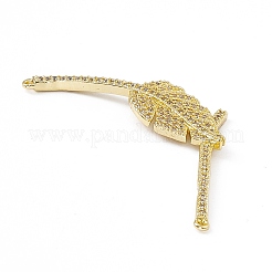 Brass Micro Pave Cubic Zirconia 2-Loop Pendants&nbsp;KK-E068-VC020