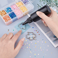 輝くネイルアートの輝き  マニキュアスパンコール  DIYジュエリーのためのジュエリー充填  スター  ミックスカラー&nbsp;MRMJ-OC0001-46