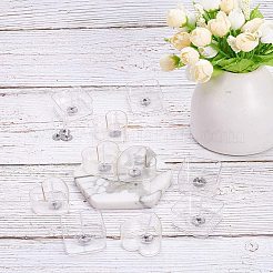 プラスチック製のキャンドルカップ  キャンドル作りツールとパラフィンキャンドル芯  透明  38x38x18mm  内径：37x36mm&nbsp;AJEW-PH0016-58