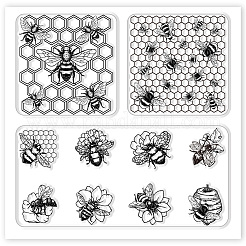 シリコーン粘土テクスチャマット  粘土モデリング模様パッド  ミツバチ  140x140x3mm&nbsp;AJEW-WH0447-042