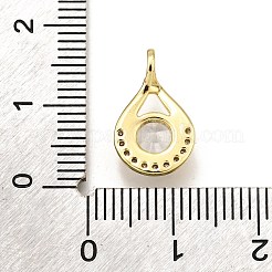 Brass Micro Pave Cubic Zirconia Pendants&nbsp;KK-K401-20G-01