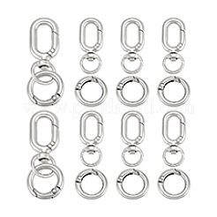 12Pcs 2 Styles Alloy Swivel Clasps & Brass Spring Gate Rings Kits&nbsp;FIND-PH0029-40P