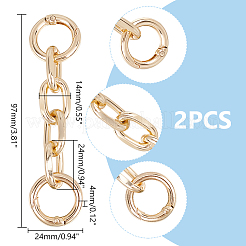 Aluminum Cross Chain Link Bag Strap Extender&nbsp;LS-FIND-WH0418-79KCG