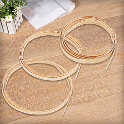 9M 3 Styles Flat Natural Bamboo Wicker Strips&nbsp;WOOD-GF0002-46