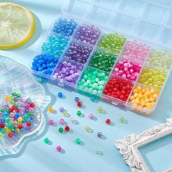 870Pcs 15 Colors  Acrylic Beads&nbsp;MACR-YW0002-53