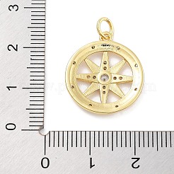 Rack Plating Brass Micro Pave Cubic Zirconia Pendants&nbsp;KK-Z071-62C-02G