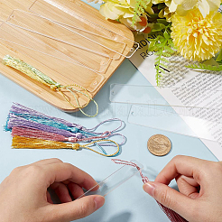 DIY Bookmark Making Kits. with Transparent Acrylic & Polyester Tassel Decoration&nbsp;DIY-SP0001-92A