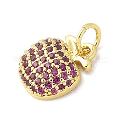 Brass Micro Pave Cubic Zirconia Pendants&nbsp;KK-S511-03F-G
