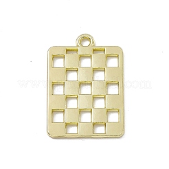 合金ペンダント  正方形のチャーム入り長方形  ライトゴールド  25.5x17.5x1mm  穴：1.8mm&nbsp;PALLOY-D014-02LG