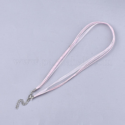 Waxed Cord and Organza Ribbon Necklace Making&nbsp;NCOR-T002-134