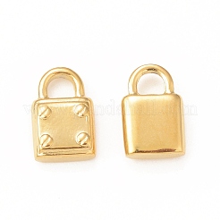 304ステンレスペンダント  ロックチャーム  18KGP本金メッキ  12x8.5x3mm  穴：3x3mm&nbsp;STAS-A075-32G