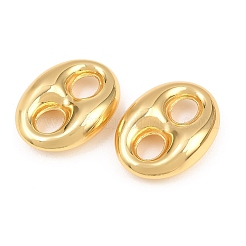 Brass Oval Links Connector Charms&nbsp;KK-H292-47G-01