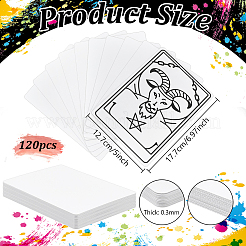 空白の紙カード  長方形  177x127x0.3mm  120pc&nbsp;DIY-NB0015-56B